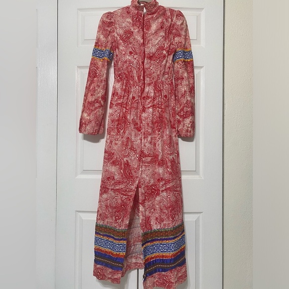 VINTAGE 70’s YOUNG INNOCENT By Arpeja maxi dress size 7 - Picture 2 of 11